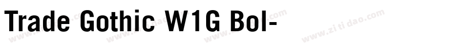 Trade Gothic W1G Bol字体转换